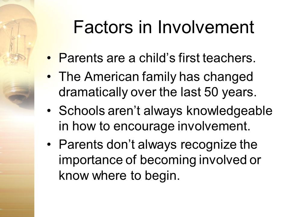 Factors in Involvement
