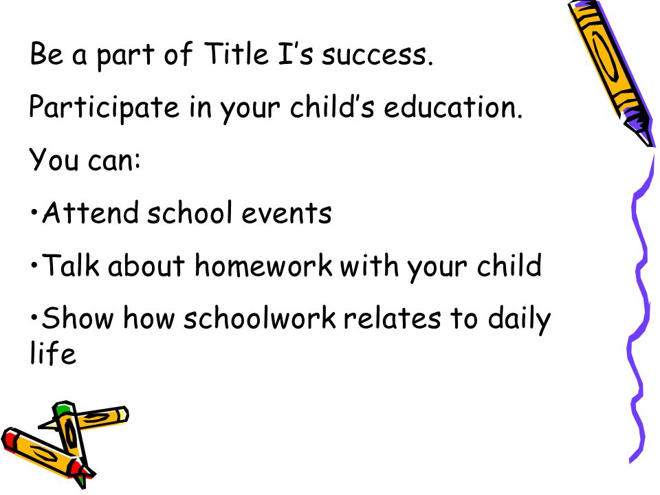 Title I programs generally offer: