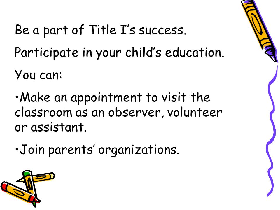 Title I serves children through one of two types of programs: