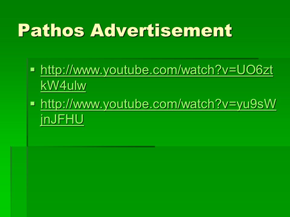 Pathos Advertisement   v=UO6ztkW4ulw
