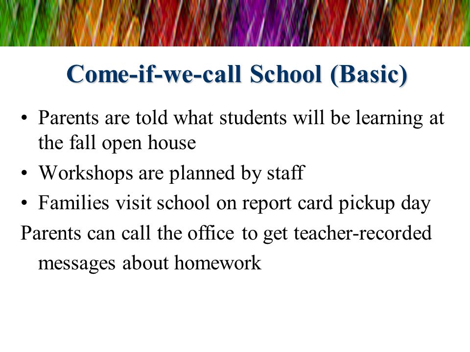 Come-if-we-call School (Basic)
