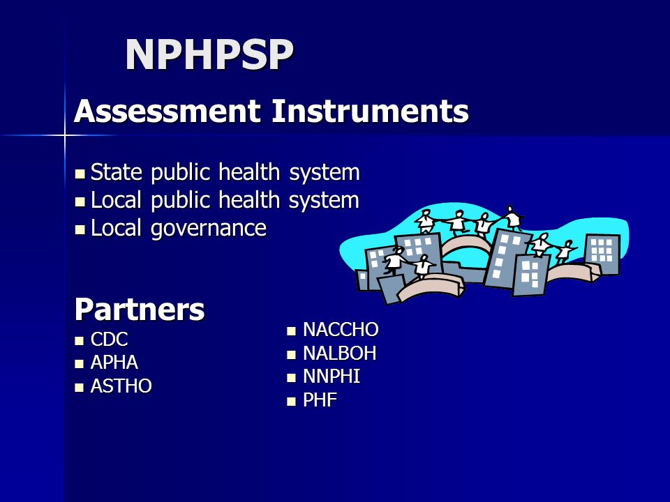 NPHPSP Assessment Instruments Partners State public health system