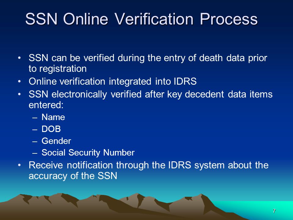 SSN Online Verification Process