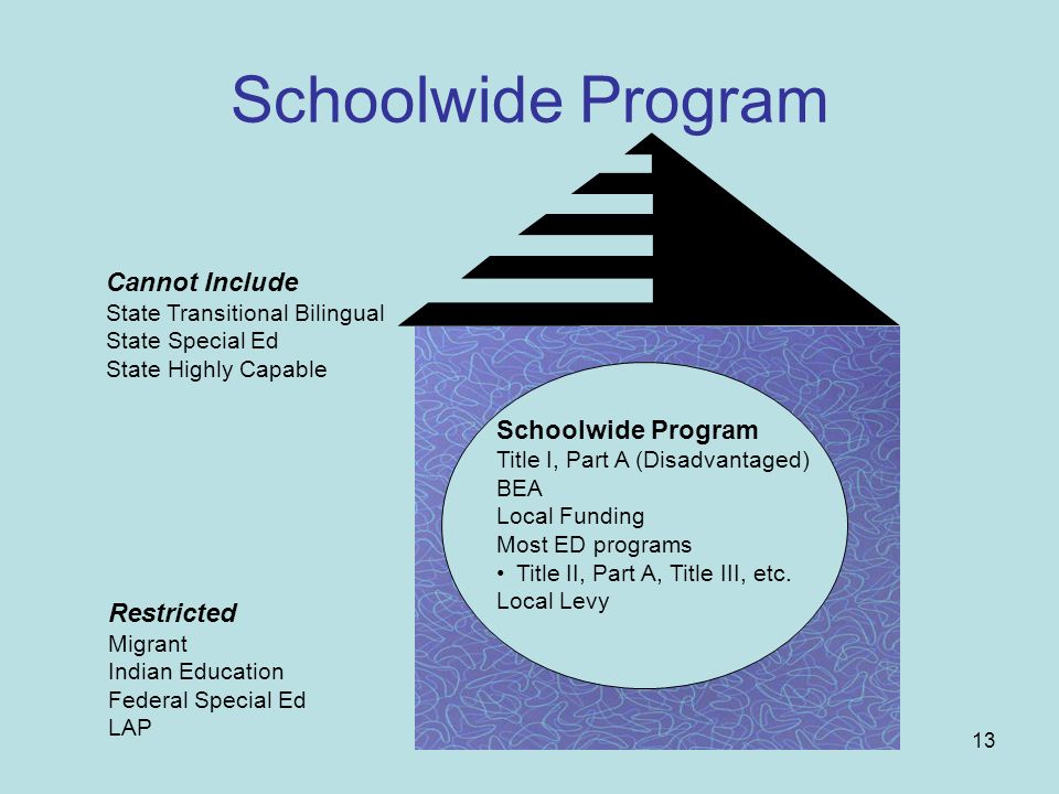 Schoolwide Program Cannot Include Schoolwide Program Restricted