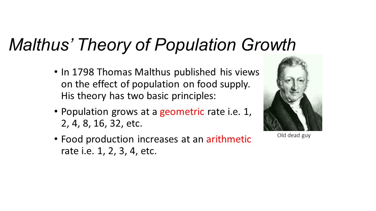 thomas malthus population theory summary