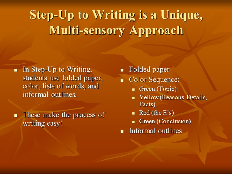 Step-Up to Writing is a Unique, Multi-sensory Approach