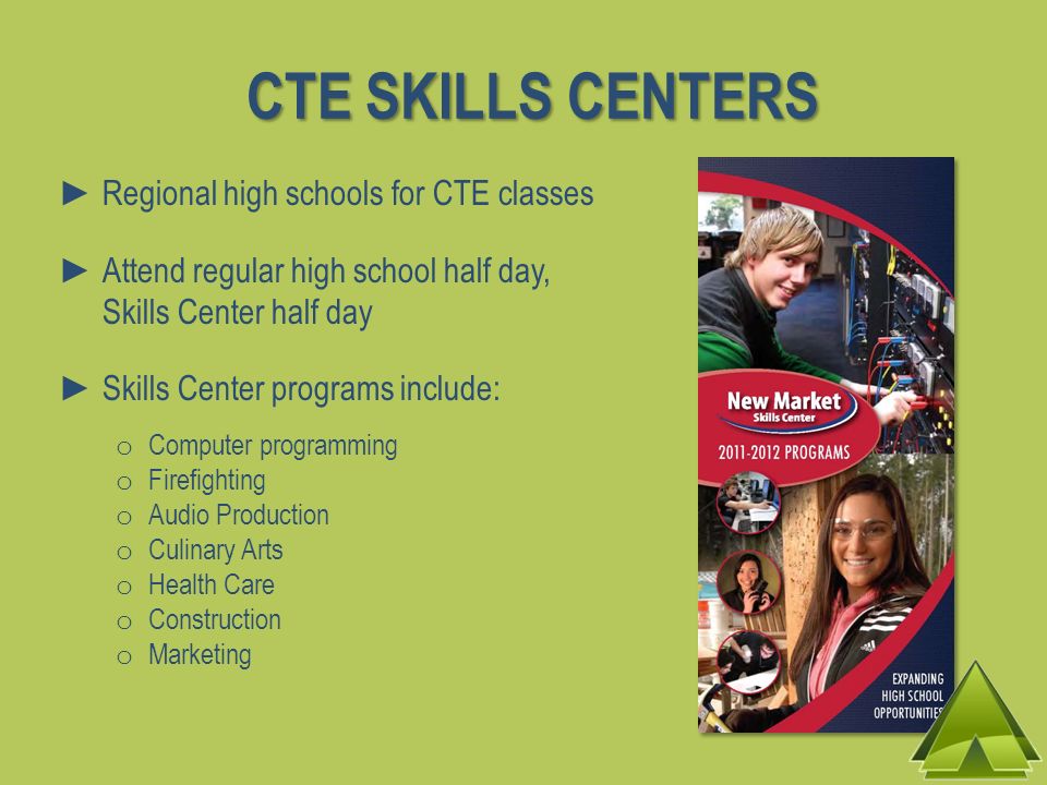 CTE SKILLS CENTERS Regional high schools for CTE classes