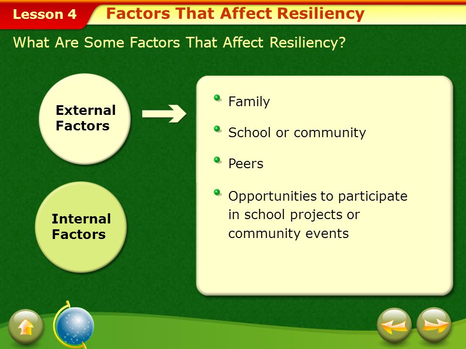 Factors That Affect Resiliency