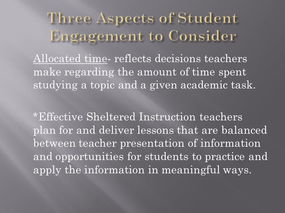 Three Aspects of Student Engagement to Consider