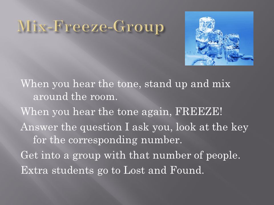 Mix-Freeze-Group