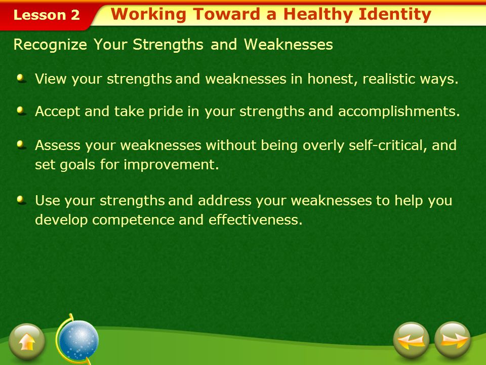 Working Toward a Healthy Identity