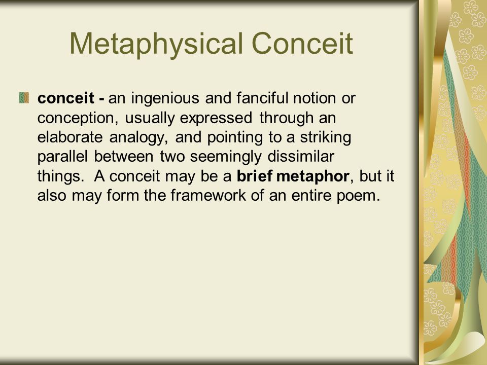 what is metaphysical conceit