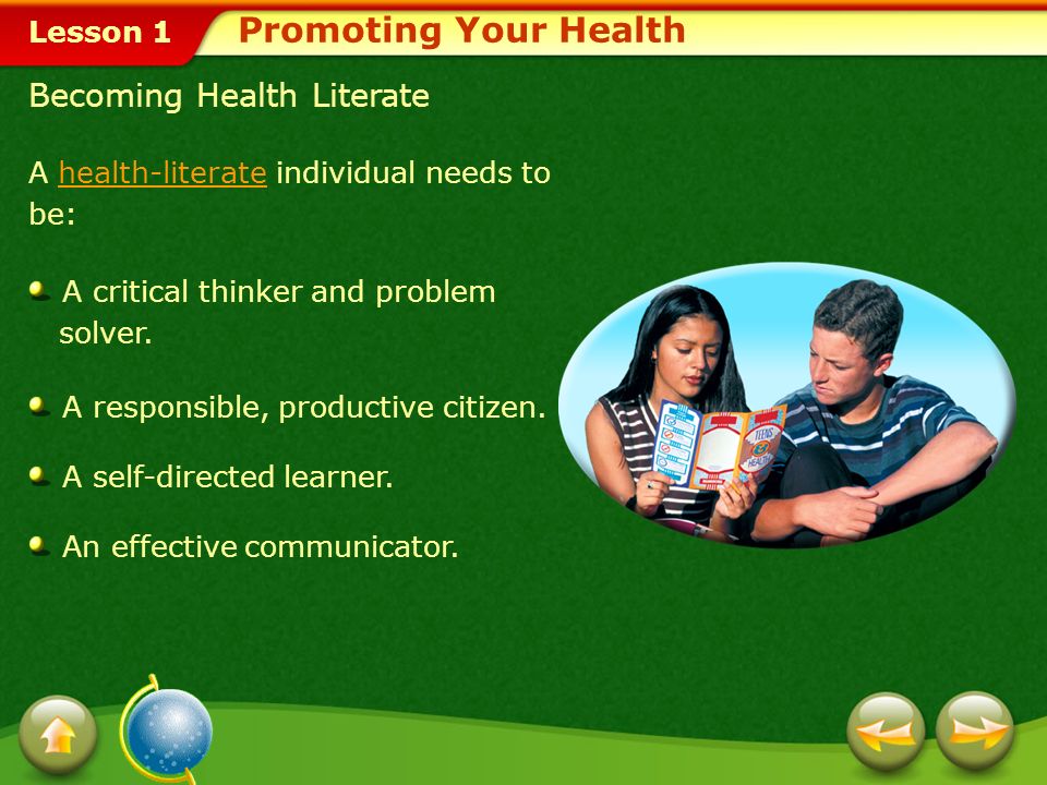 Promoting Your Health Becoming Health Literate