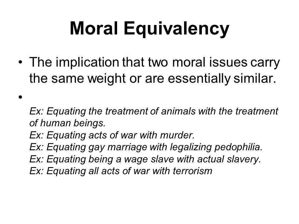 pix Moral Equivalence Examples In Real Life pick up fallacy handout and look it