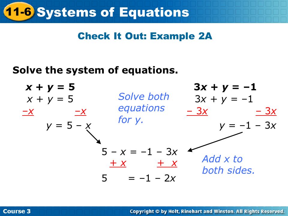 Systems Of Equations 11 6 Warm Up Problem Of The Day Ppt Video Online Download
