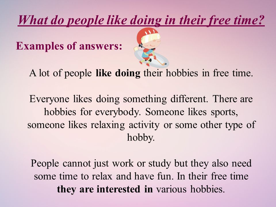 
my hobbies meaning