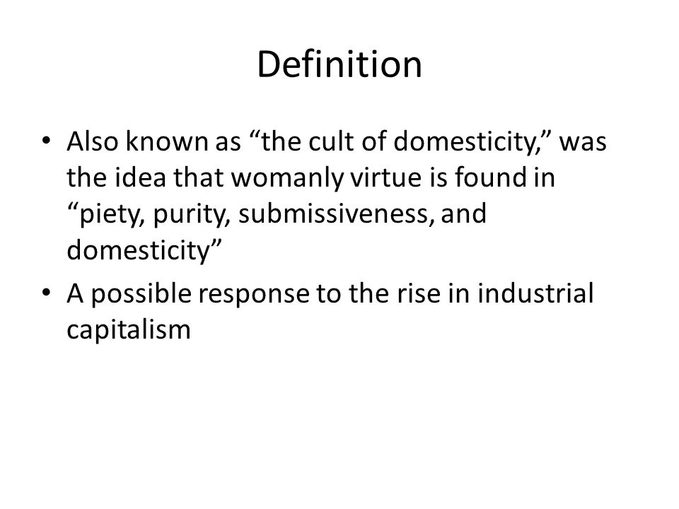 The Cult Of True Womanhood Ppt Download