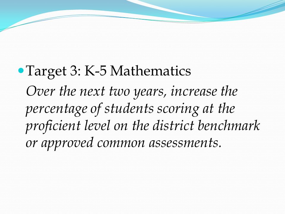 Target 3: K-5 Mathematics