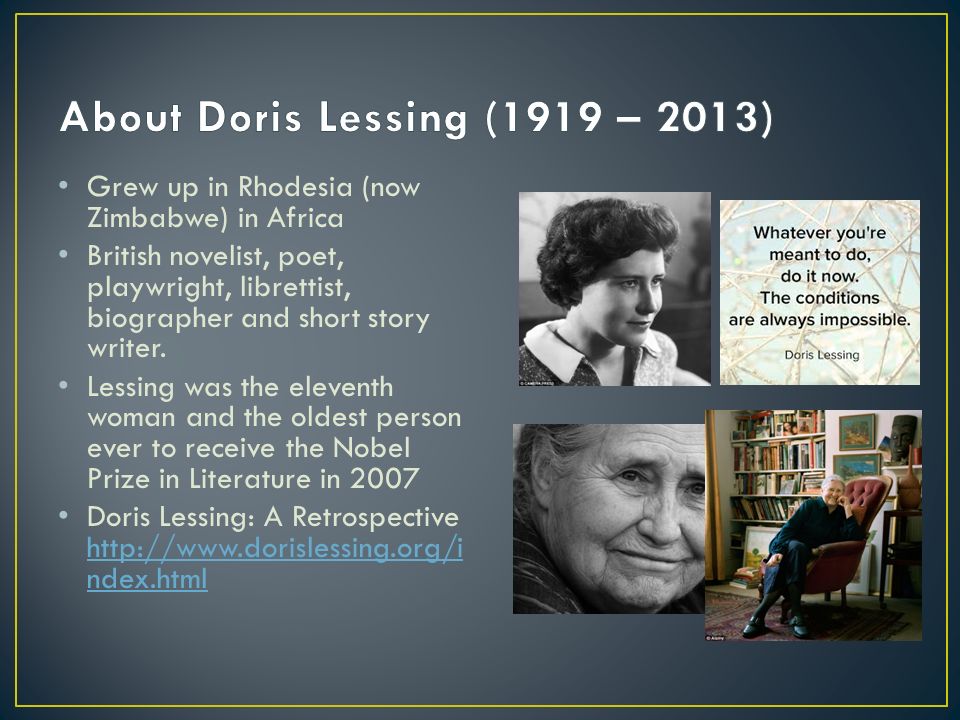 tran - Tập Truyện Ngắn các Nhà Văn Nữ được giải Nobel About+Doris+Lessing+%281919+%E2%80%93+2013%29