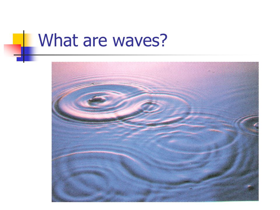 What are waves