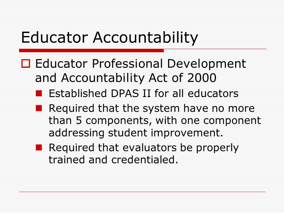 Educator Accountability