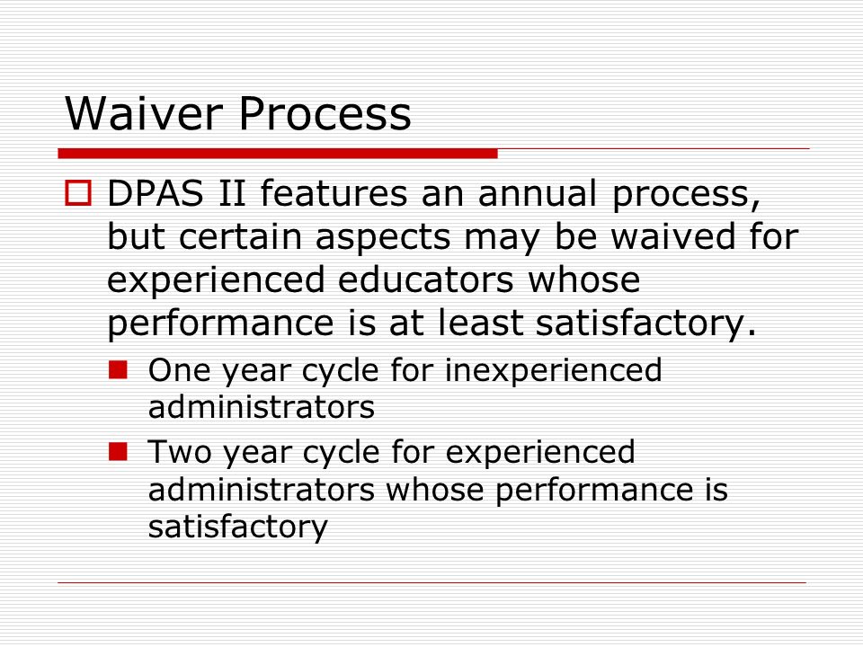 Waiver Process