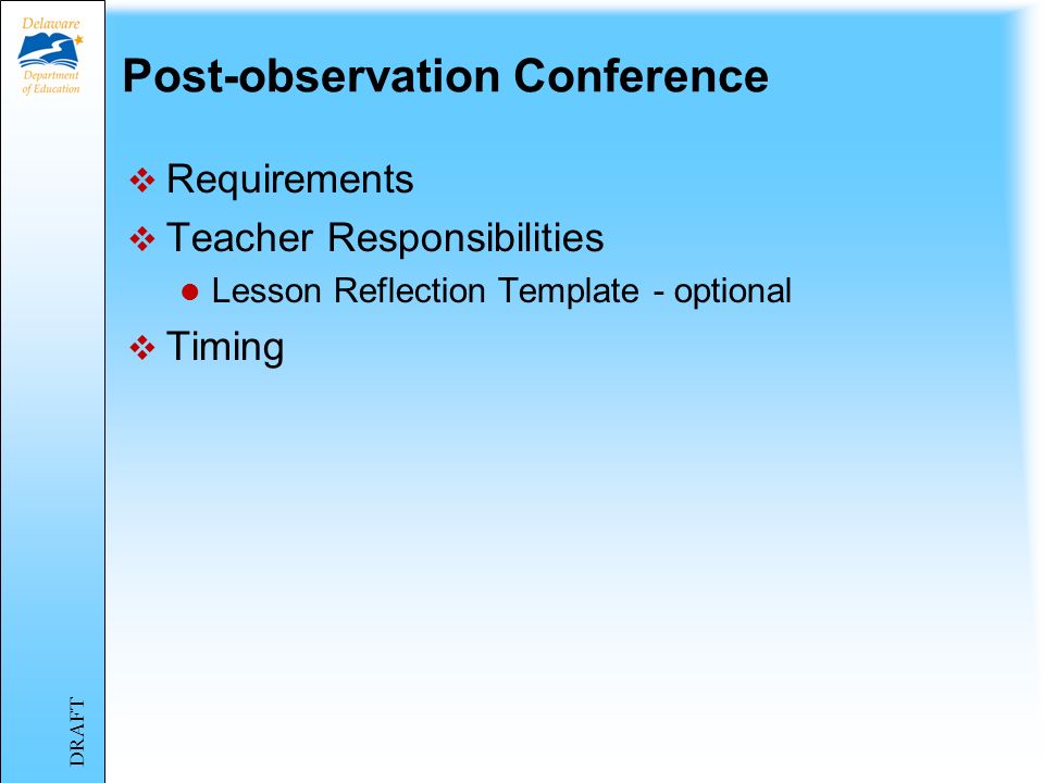 Post-observation Conference