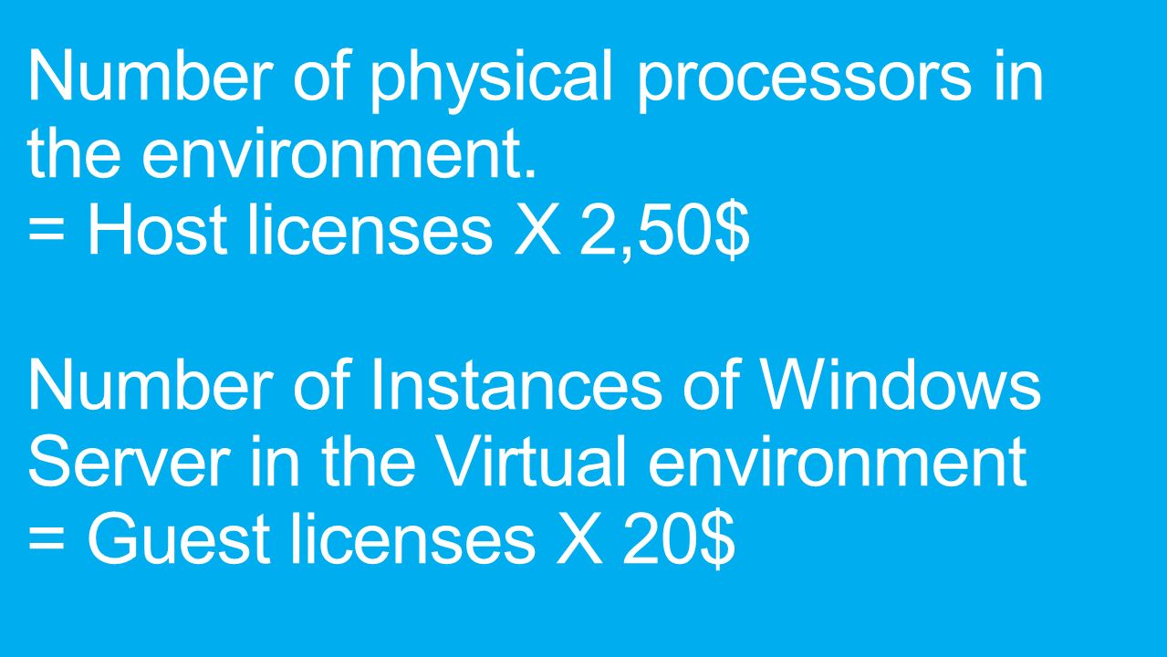 Number of physical processors in the environment