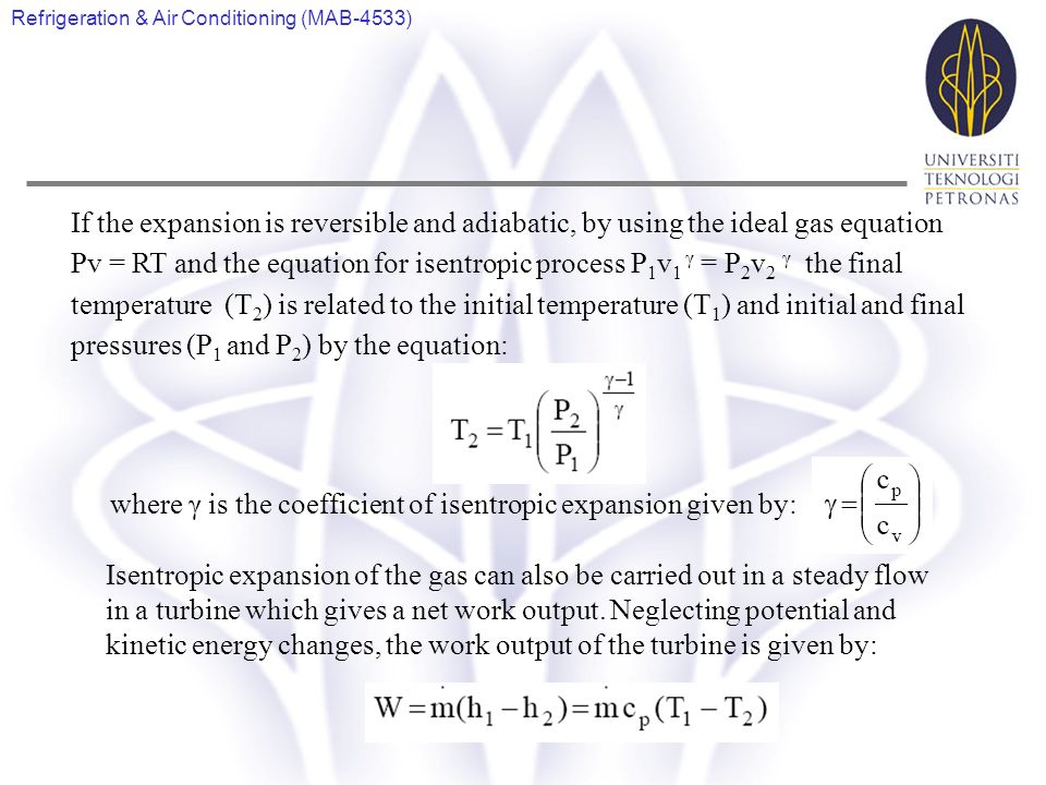 Isentropic Expansion Coefficient