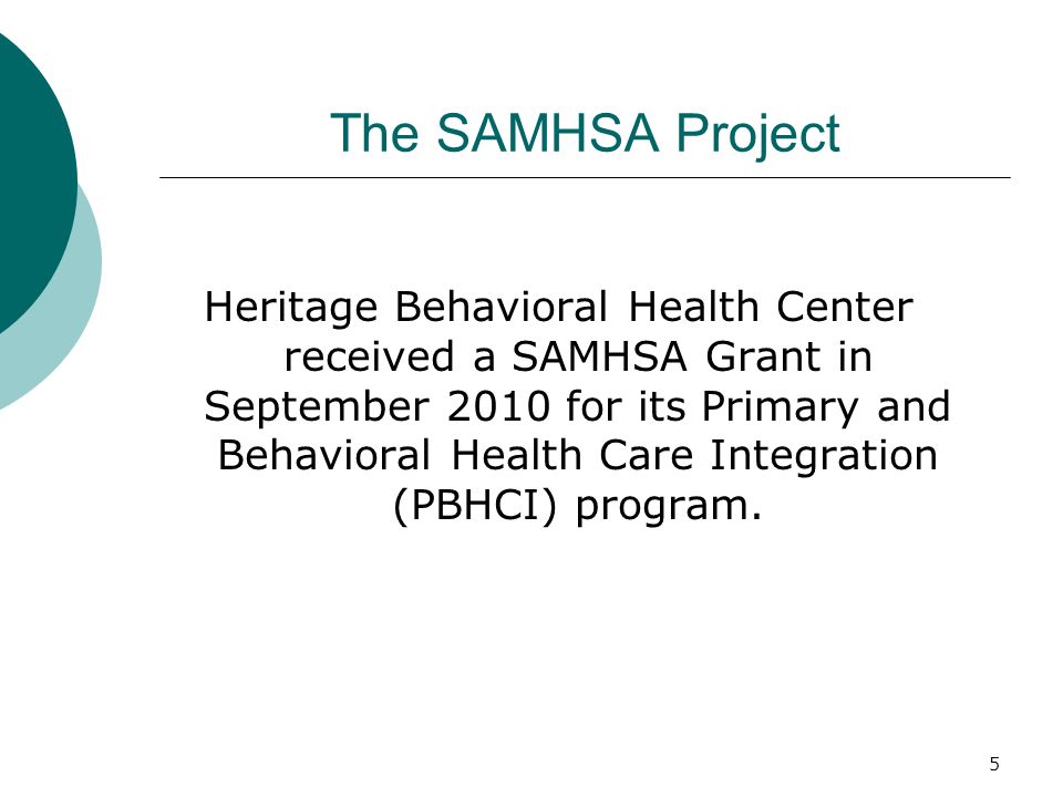 The SAMHSA Project