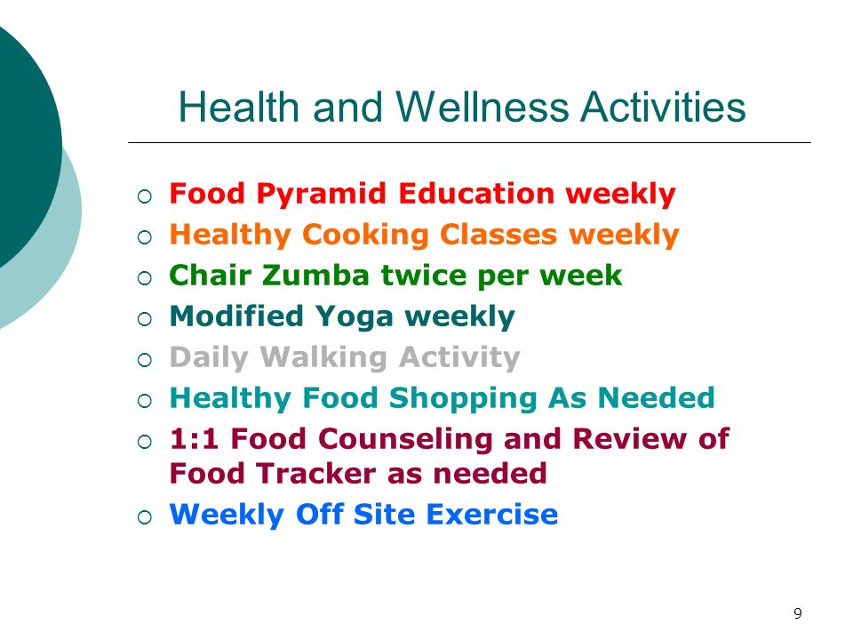 Health and Wellness Activities