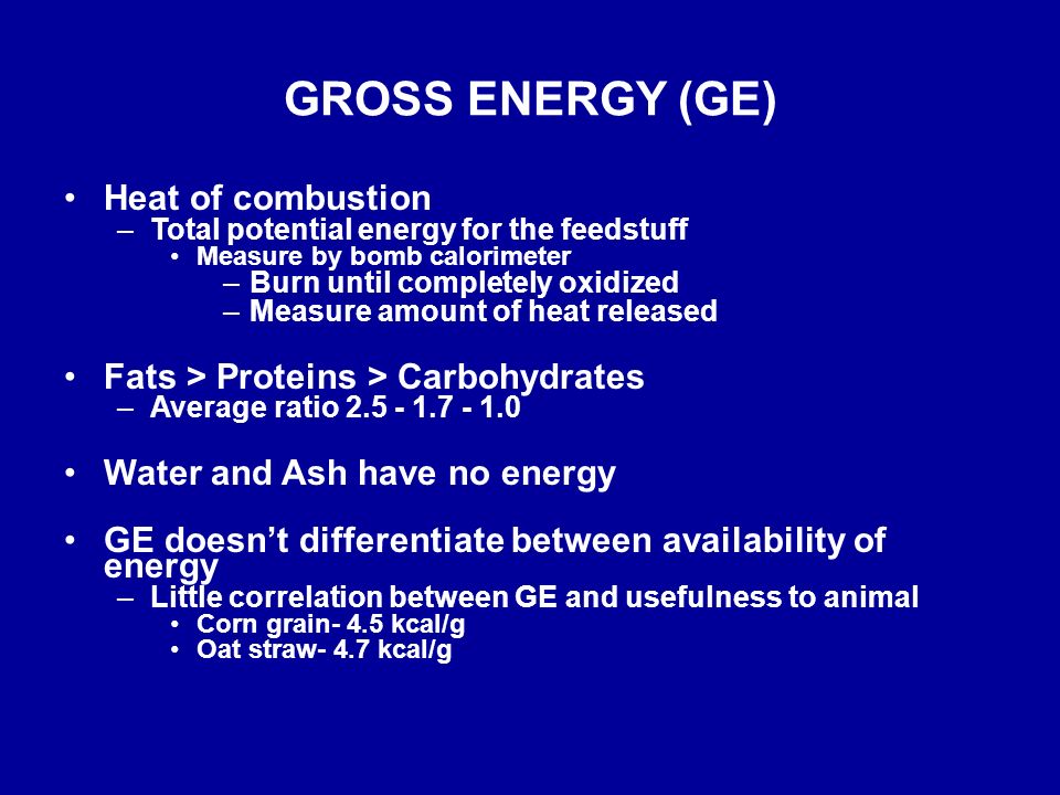 DETERMINATION OF FEED ENERGY CONCENTRATION PP - ppt download