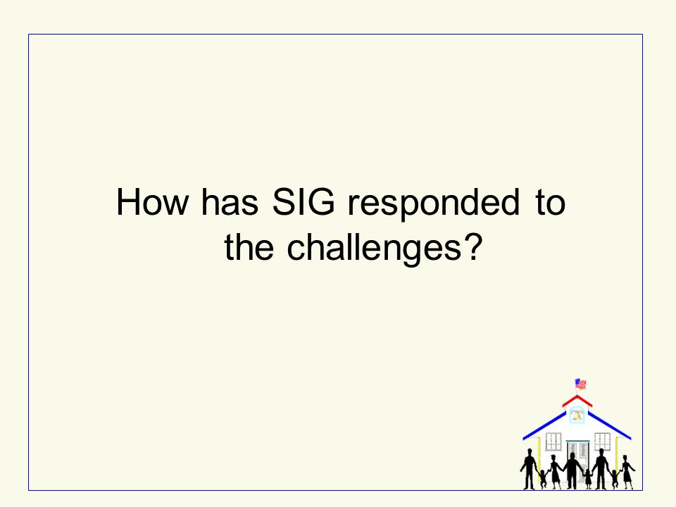 How has SIG responded to the challenges