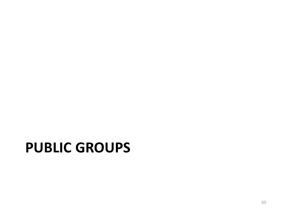Public Groups