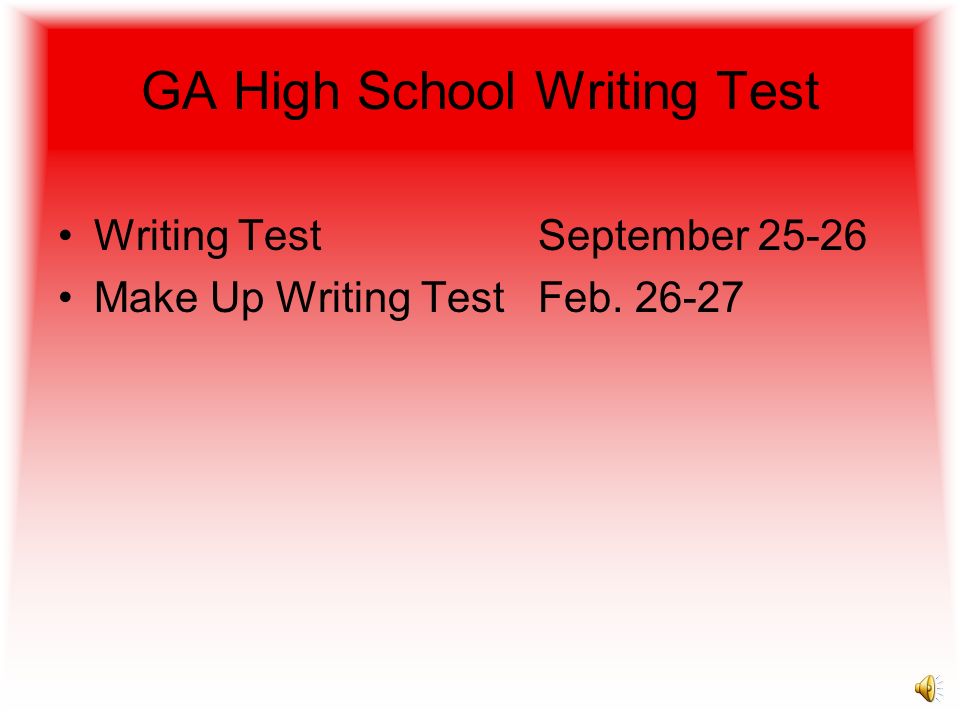 GA High School Writing Test