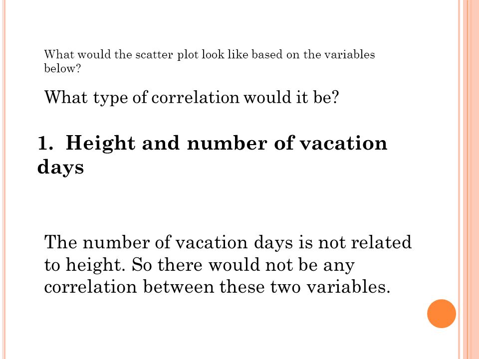 1. Height and number of vacation days