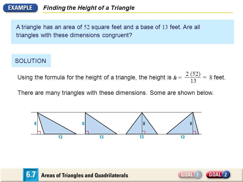 Finding the Height of a Triangle