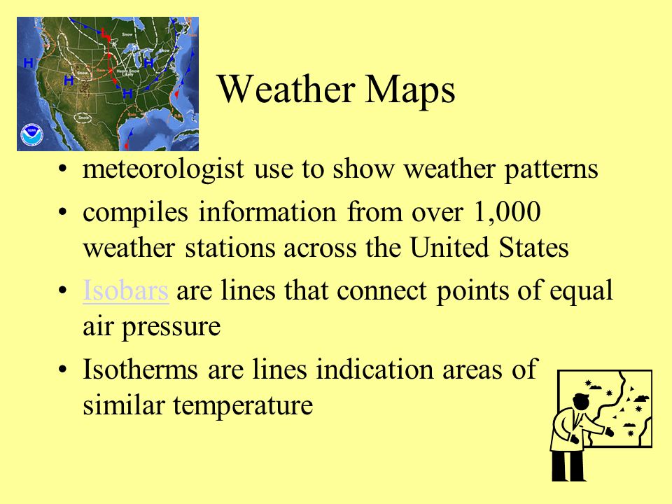 Weather Maps meteorologist use to show weather patterns