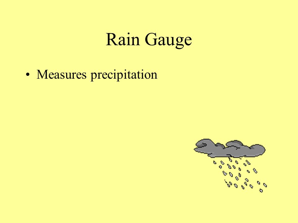 Rain Gauge Measures precipitation