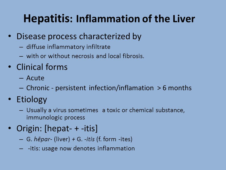 Hepatitis: Inflammation of the Liver