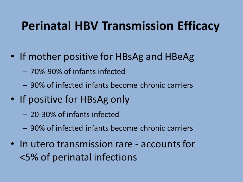 Perinatal HBV Transmission Efficacy
