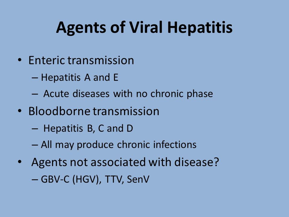 Agents of Viral Hepatitis