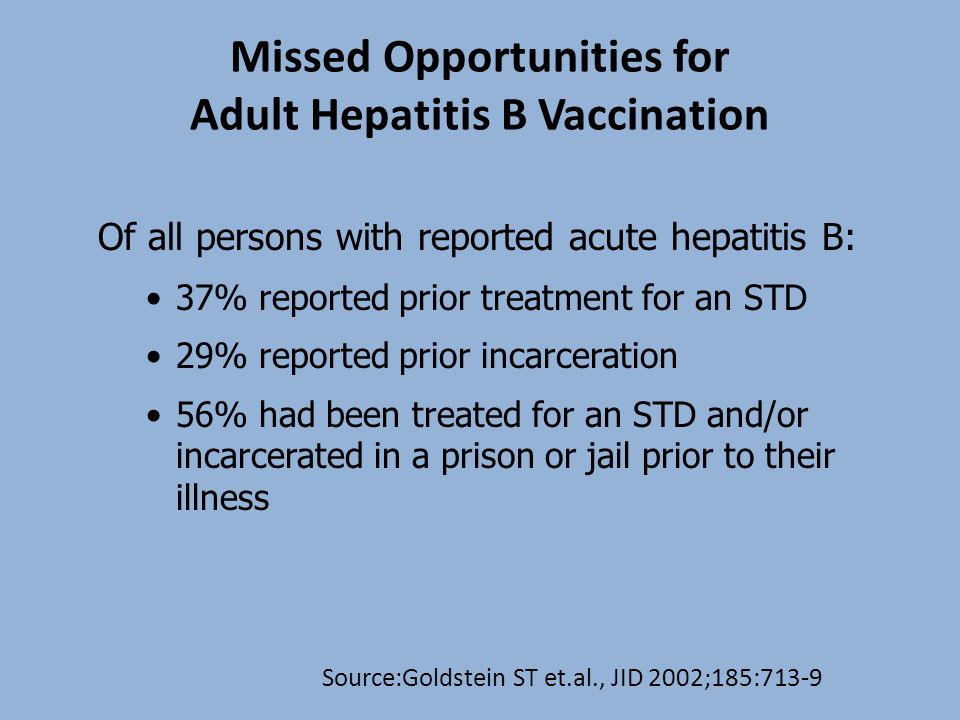 Missed Opportunities for Adult Hepatitis B Vaccination