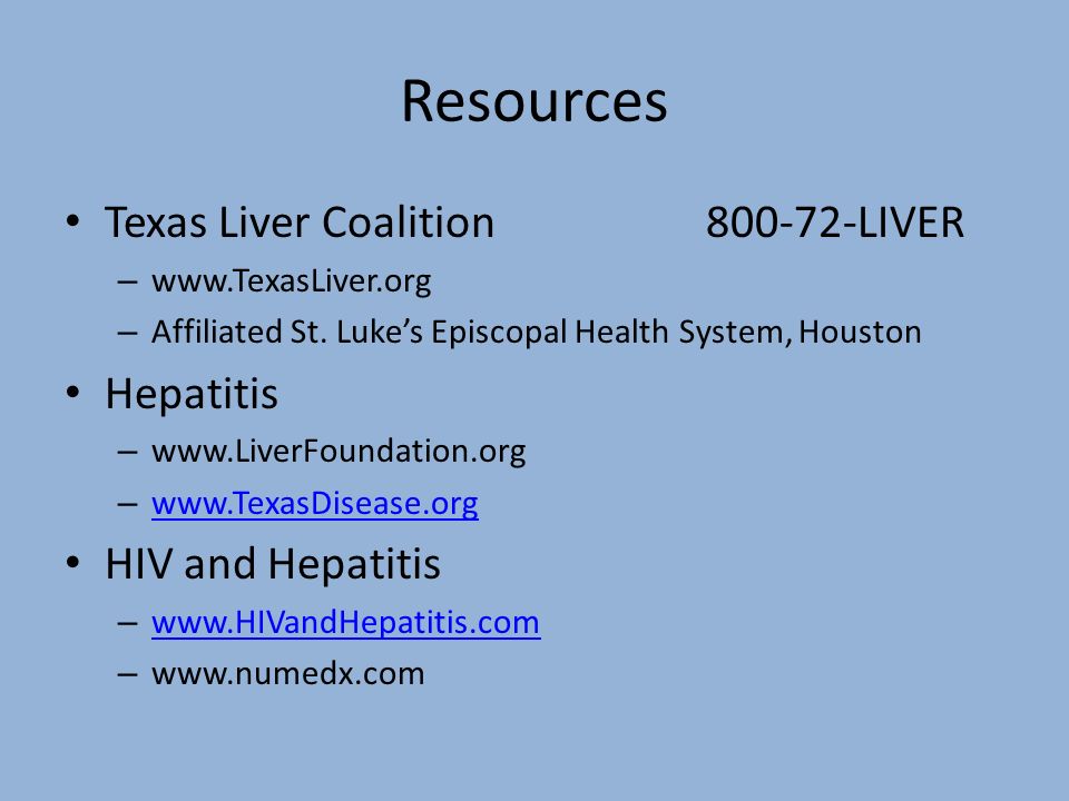 Resources Texas Liver Coalition LIVER Hepatitis