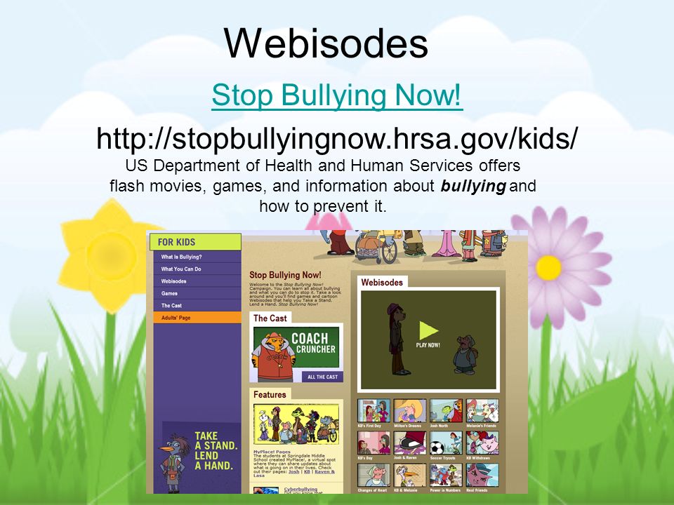 Webisodes Stop Bullying Now!