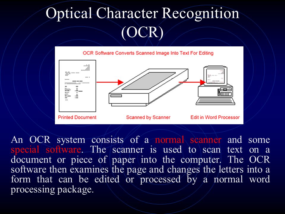 Найдите в интернете информацию о технологии ocr. OCR-система – Optical character recognition. Технология OCR. Технология оптического распознавания символов (OCR). OCR презентация.