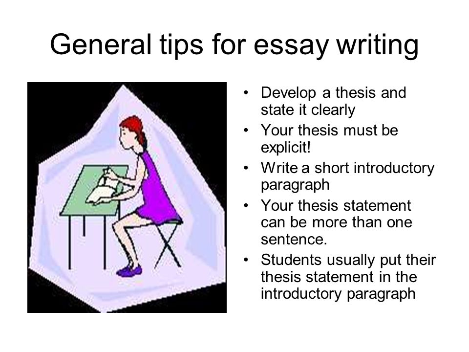 General tips for essay writing