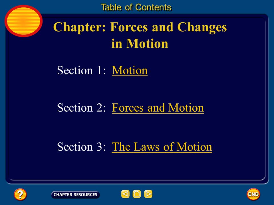 Chapter: Forces and Changes in Motion