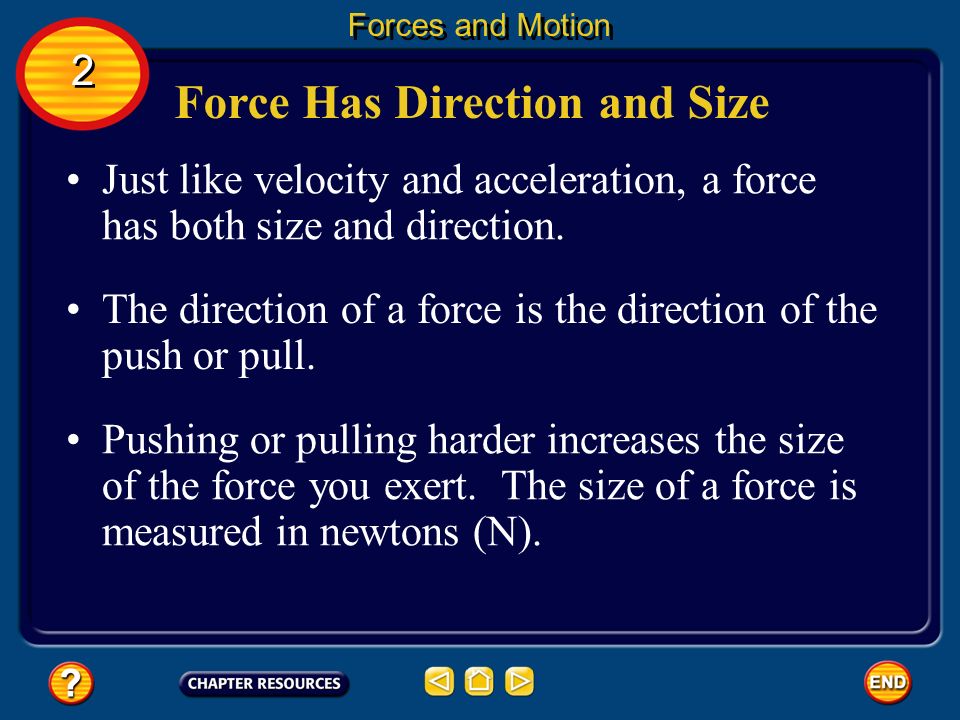 Force Has Direction and Size