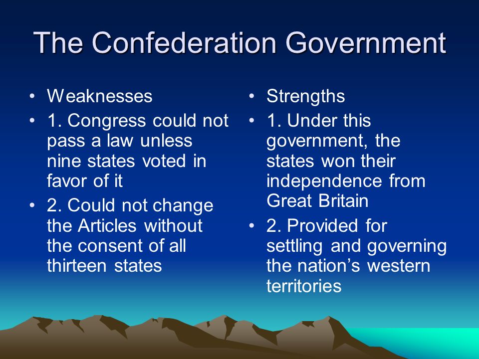 The Confederation Government